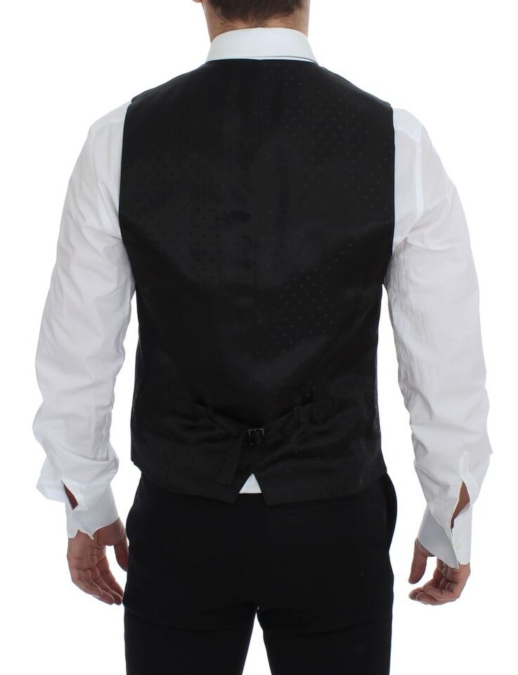 Dolce & Gabbana Grijs Vloerenlange Vest van Wol