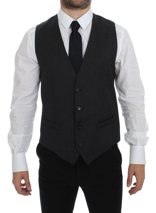 Gilet/gilet de cérémonie en laine grise Dolce & Gabbana