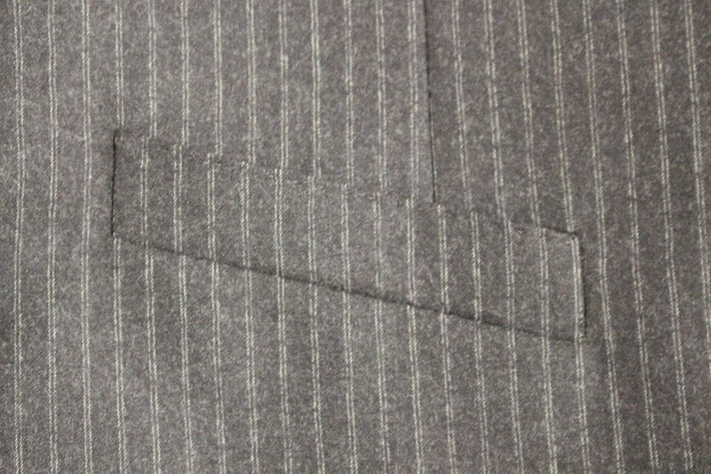 Gilet en laine rayé gris à simple boutonnage de Dolce &amp; Gabbana
