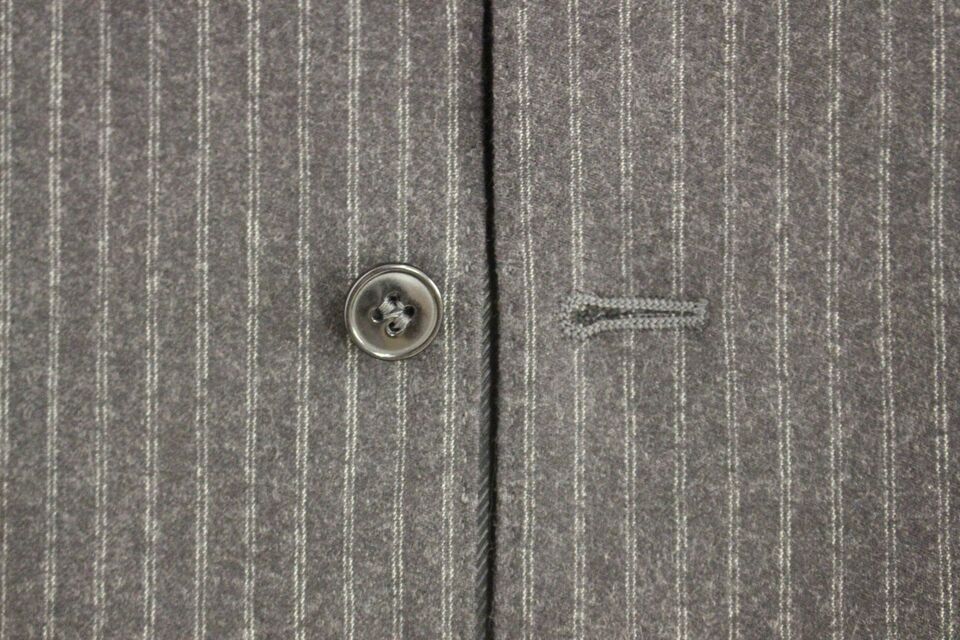 Gilet en laine rayé gris à simple boutonnage de Dolce &amp; Gabbana