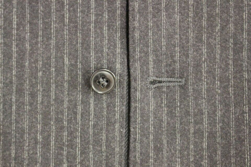 Gilet en laine rayé gris à simple boutonnage de Dolce &amp; Gabbana