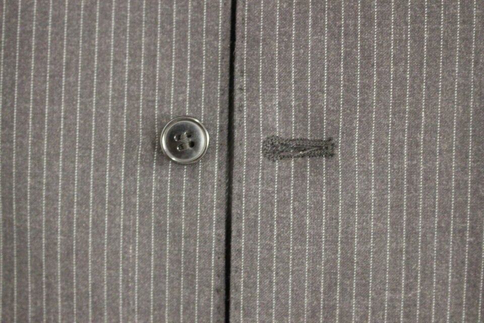 Gilet en laine rayé gris à simple boutonnage de Dolce & Gabbana