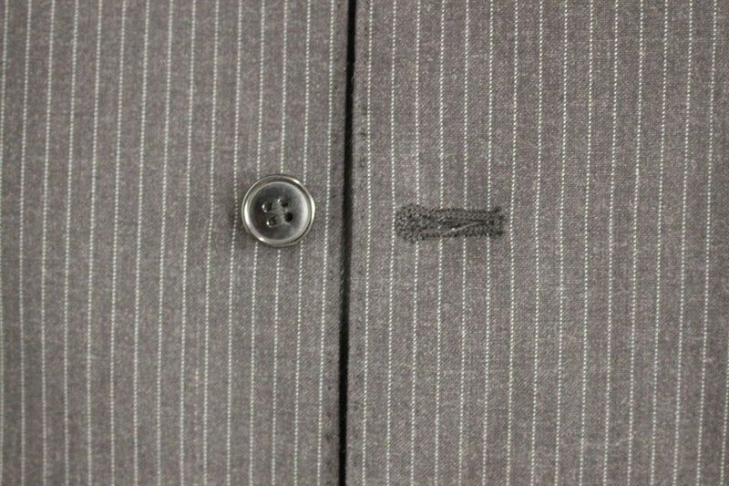 Gilet en laine rayé gris à simple boutonnage de Dolce &amp; Gabbana