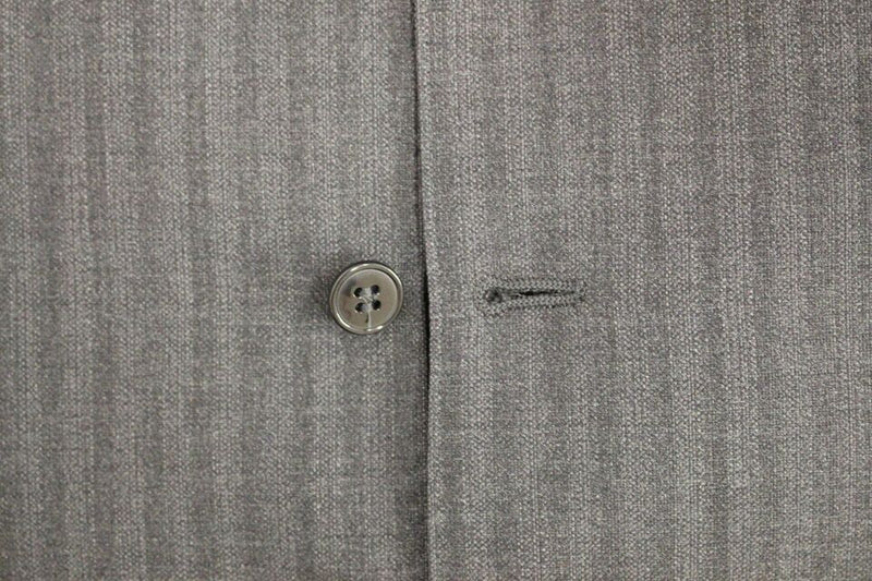 Gilet en laine rayé gris à simple boutonnage de Dolce &amp; Gabbana