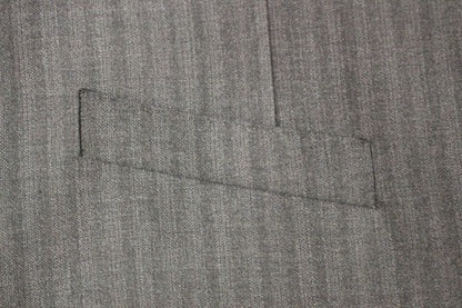 Dolce & Gabbana Grijze gestreepte wollen, enkelgeknopte gilet