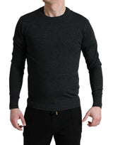 Pull en laine grise à col rond de Dolce &amp; Gabbana