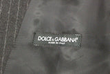 Gilet en laine rayé gris avec logo Dolce &amp; Gabbana