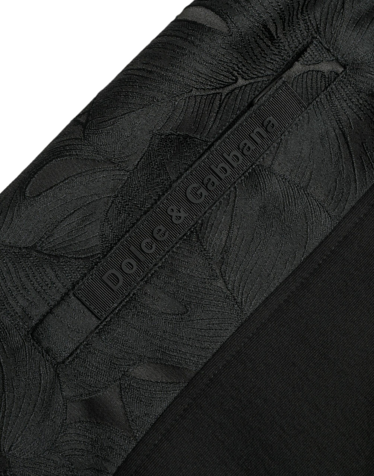 Pantalons de jogging slim et stretch en coton noir Dolce &amp; Gabbana