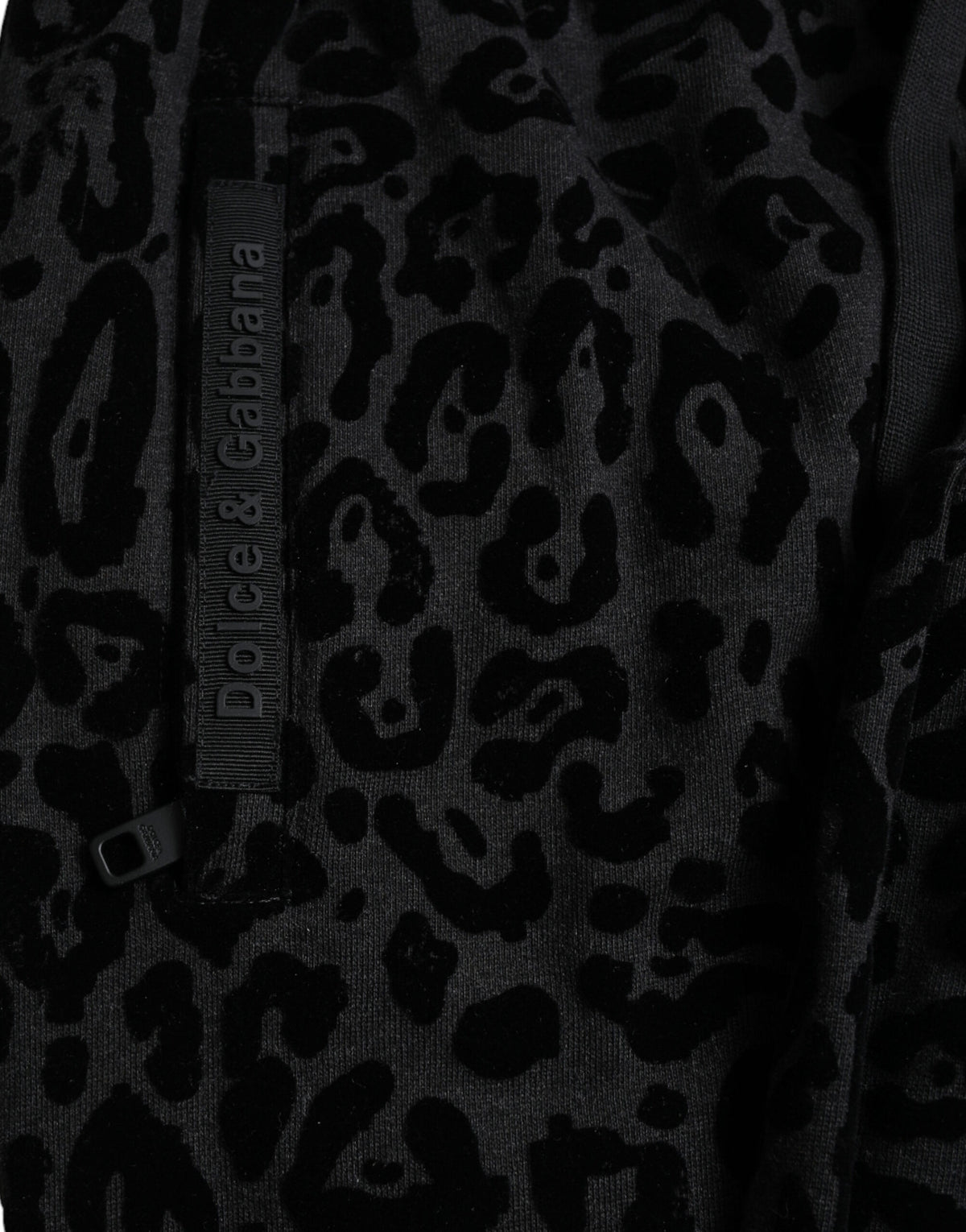 Pantalons de jogging slim en coton noir à motif léopard de Dolce &amp; Gabbana