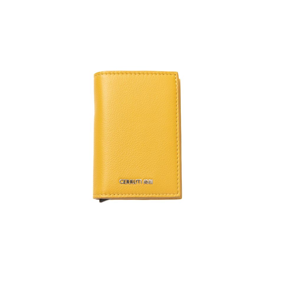 Portefeuille homme Cerruti 1881 en cuir de veau jaune