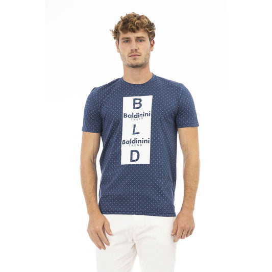 Baldinini Trend Blauw Katoenen Heren T-Shirt