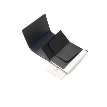 Cerruti 1881 blauwe kalfsleren herenportemonnee