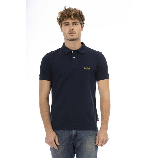 Baldinini Trend Blauwe Katoenen Heren Polo