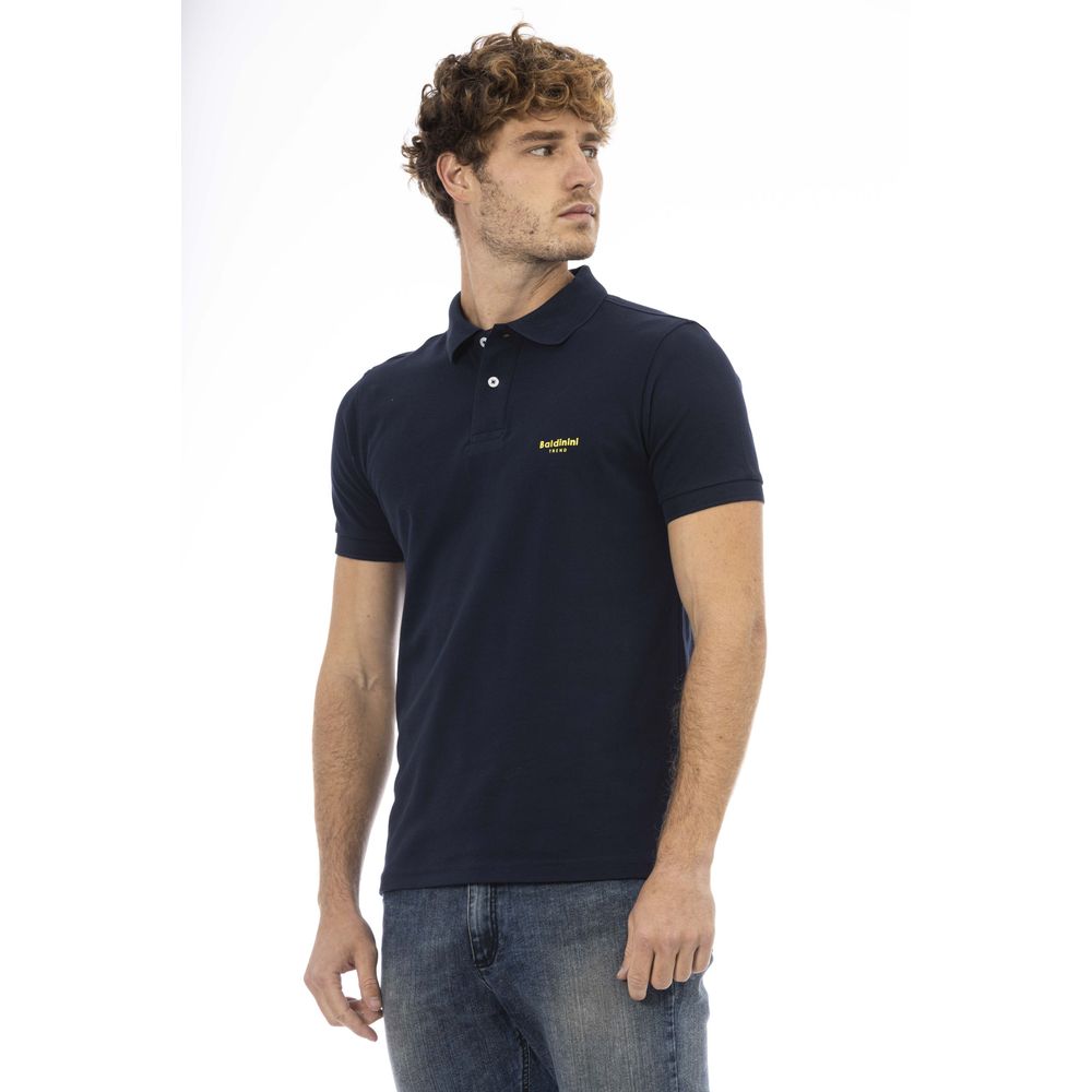 Polo homme en coton bleu Baldinini Trend