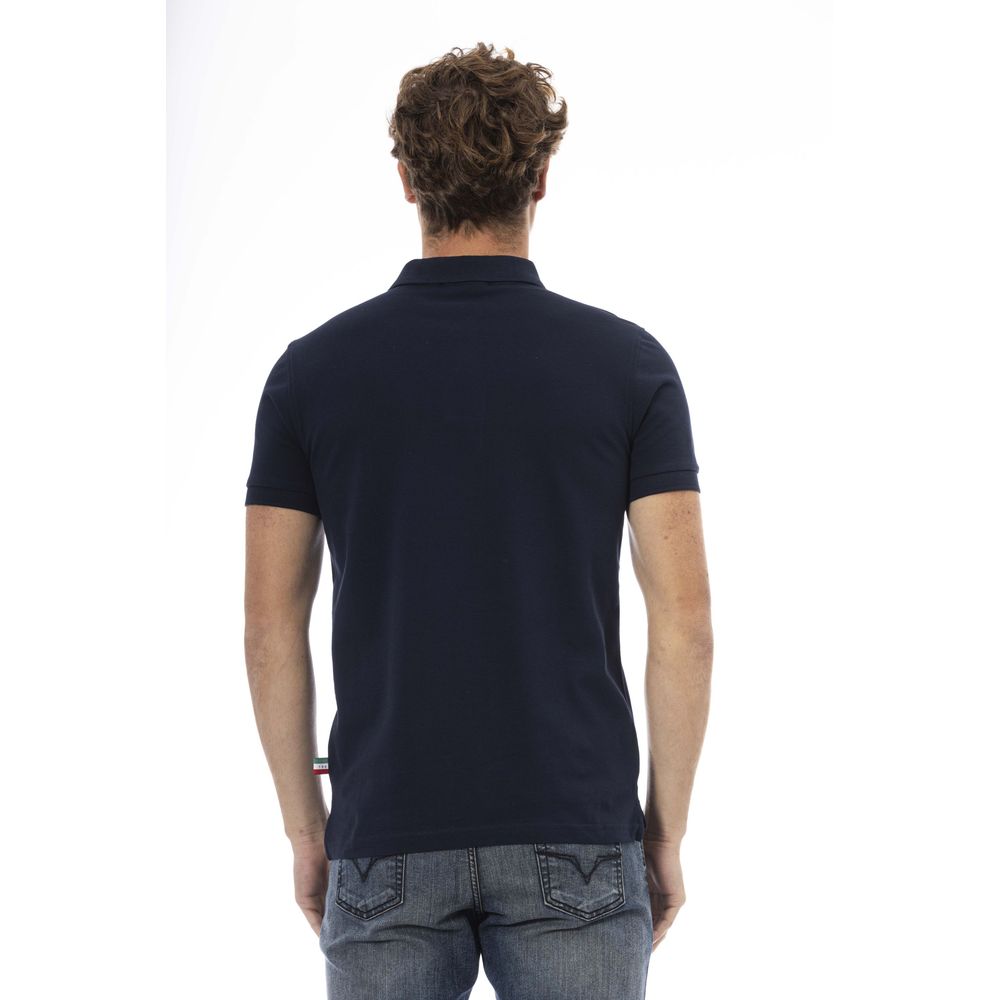 Polo homme en coton bleu Baldinini Trend