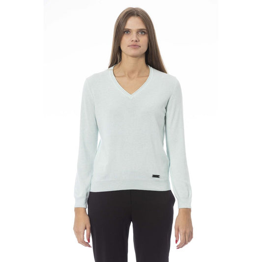 Baldinini Trend Lichtblauwe Cashmere Dames Trui