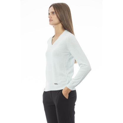 Baldinini Trend Lichtblauwe Cashmere Dames Trui