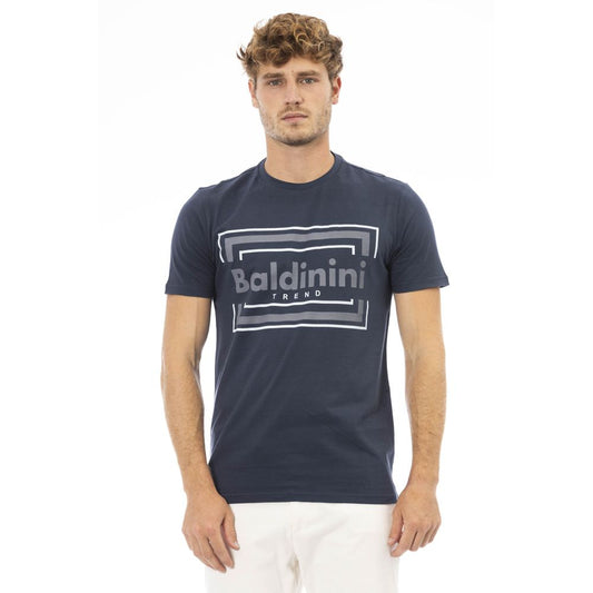 Baldinini Trend Blauw Katoenen Heren T-Shirt