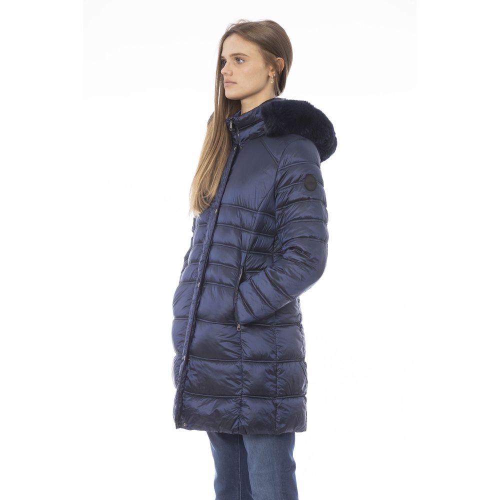 Baldinini Trend Veste Longue en Polyester Bleu Clair pour Femme