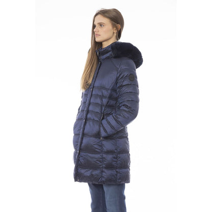 Baldinini Trend Lichtblauwe Polyester Jas voor Dames