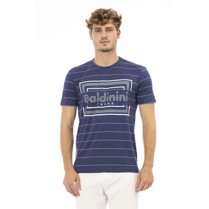 Baldinini Trend Blauw Katoenen Heren T-Shirt