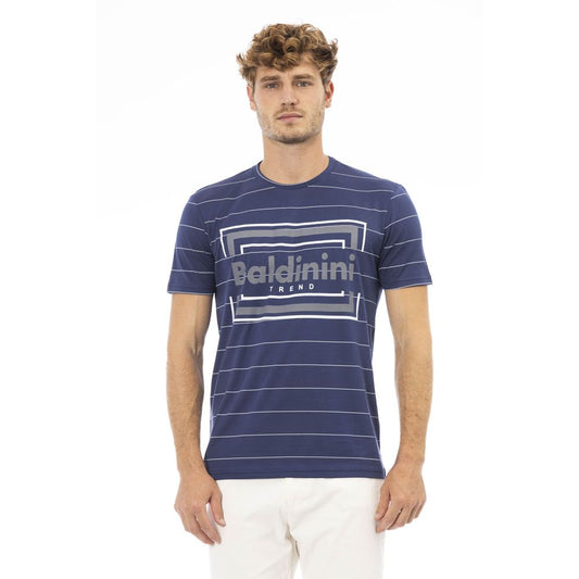 Baldinini Trend Blauw Katoenen Heren T-Shirt