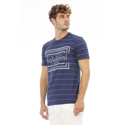 Baldinini Trend Blauw Katoenen Heren T-Shirt