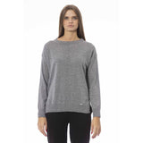 Baldinini Trend Pull en Viscose Grise pour Femmes - Luxe et Confort