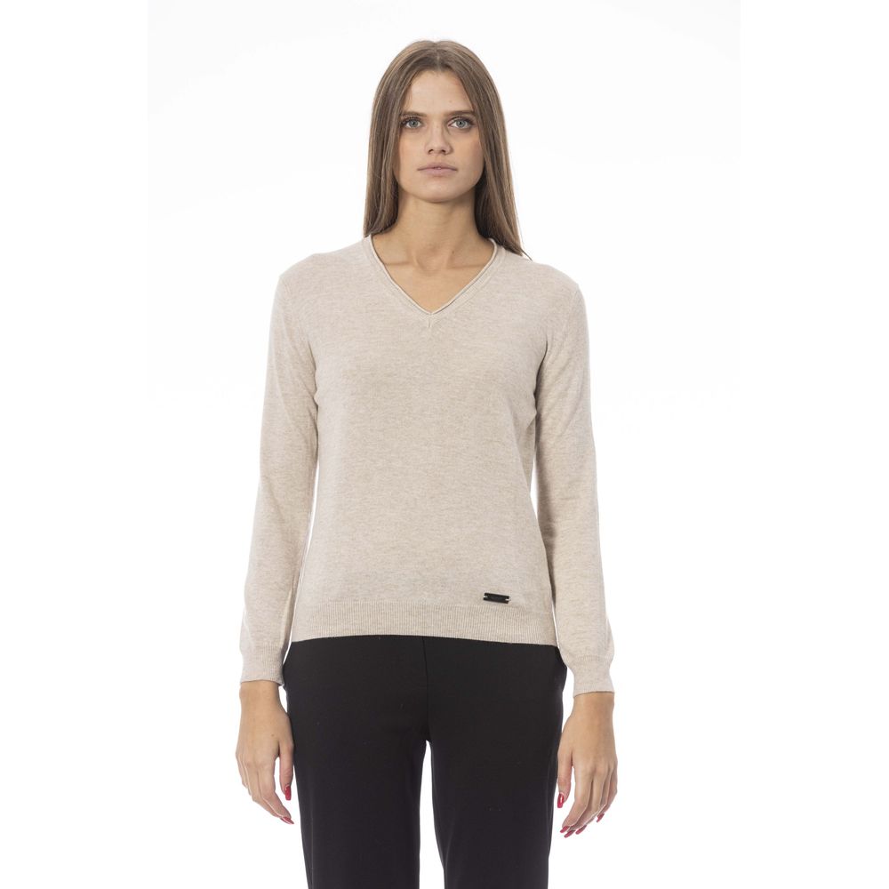 Baldinini Trend Pull Femme Beige Cachemire - Élégance et Confort