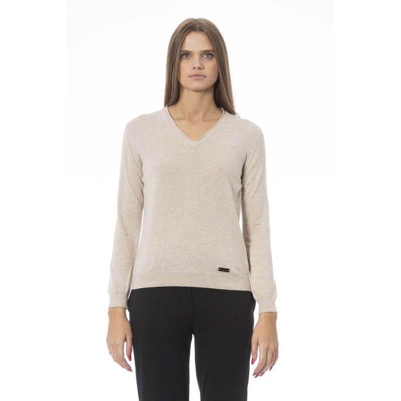 Baldinini Trend Pull Femme Beige Cachemire - Élégance et Confort