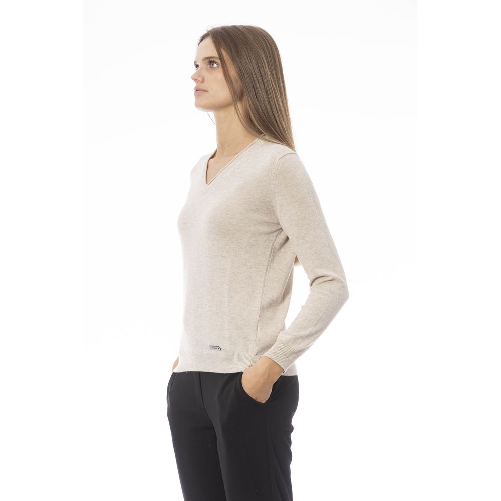 Baldinini Trend Pull Femme Beige Cachemire - Élégance et Confort