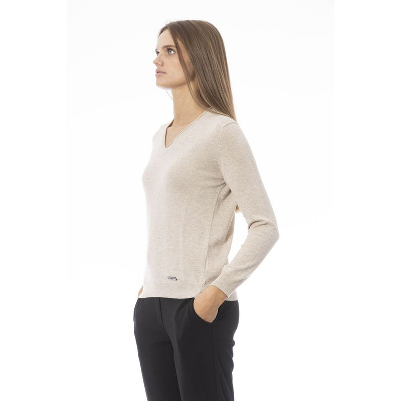 Baldinini Trend Pull Femme Beige Cachemire - Élégance et Confort