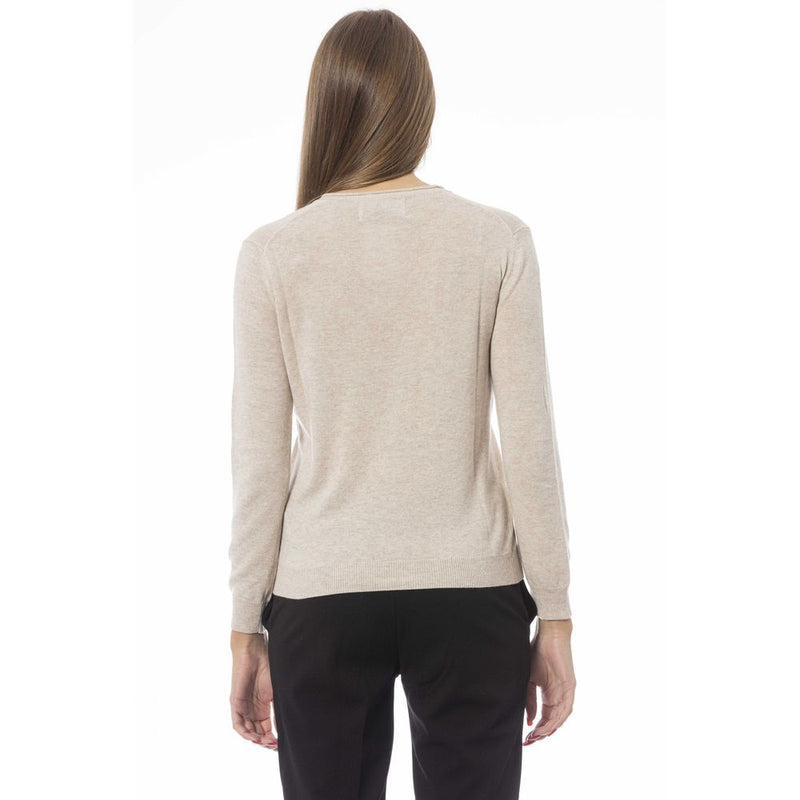 Baldinini Trend Pull Femme Beige Cachemire - Élégance et Confort