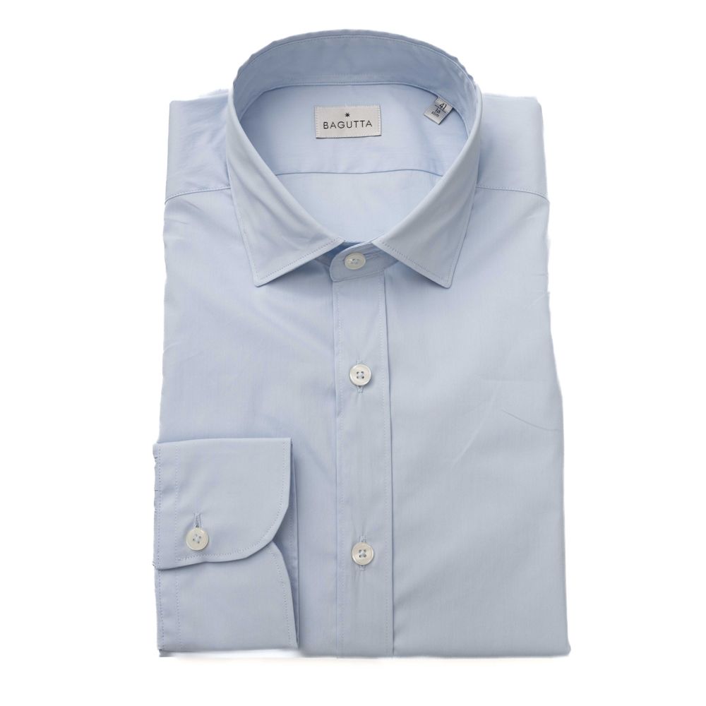 Chemise homme en coton bleu clair de Bagutta