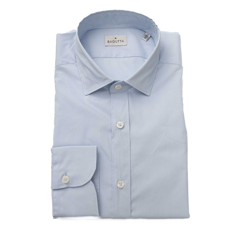 Chemise homme en coton bleu clair de Bagutta