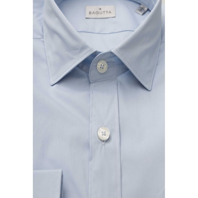 Chemise homme en coton bleu clair de Bagutta