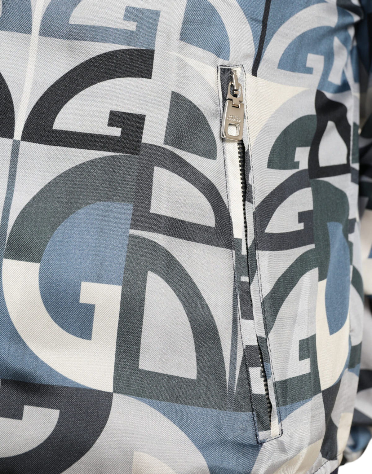 Veste bomber à imprimé multicolore avec logo de Dolce & Gabbana