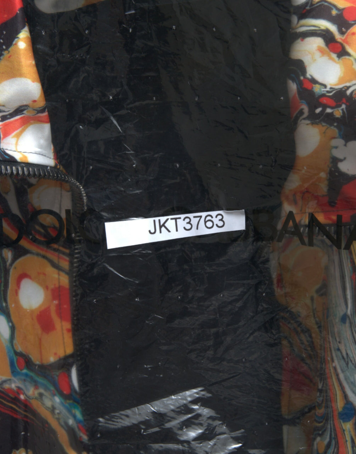 Bomber Jacket en Polyester Multicolore à Motif Abstrait de Dolce & Gabbana