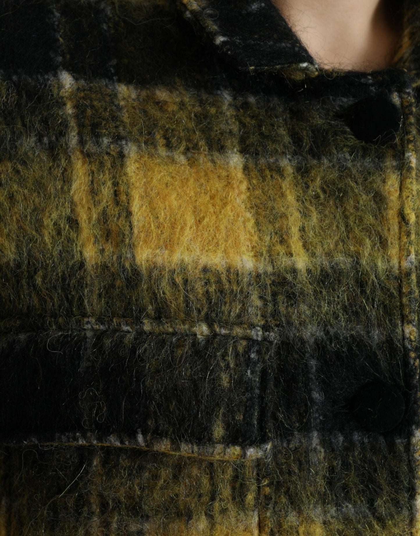 Manteau veste casual à manches longues en carreaux jaunes de Dolce & Gabbana