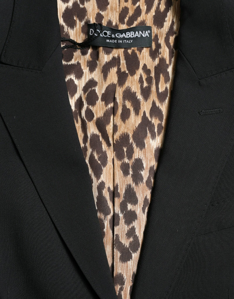 Dolce & Gabbana Black Wool Single Breasted Blazer Coat Jacket