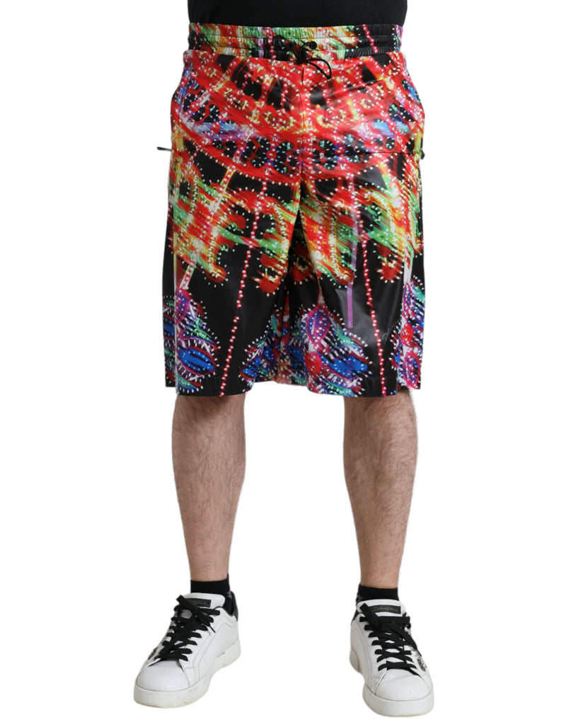 Dolce &amp; Gabbana Bermuda shorts voor heren met Luminarie-print in meerdere kleuren