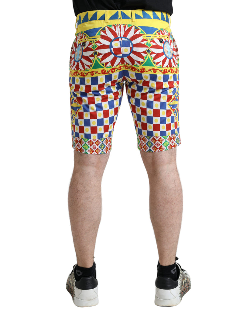Dolce &amp; Gabbana gemengde kleuren Carretto print bermuda shorts voor heren