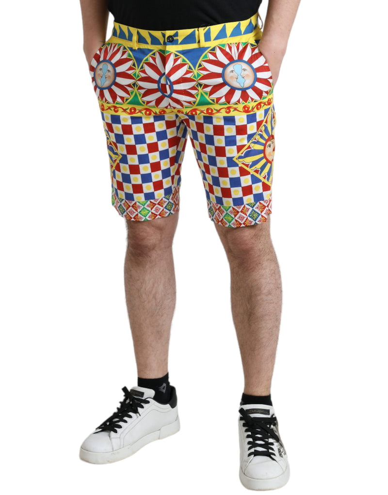 Dolce &amp; Gabbana gemengde kleuren Carretto print bermuda shorts voor heren