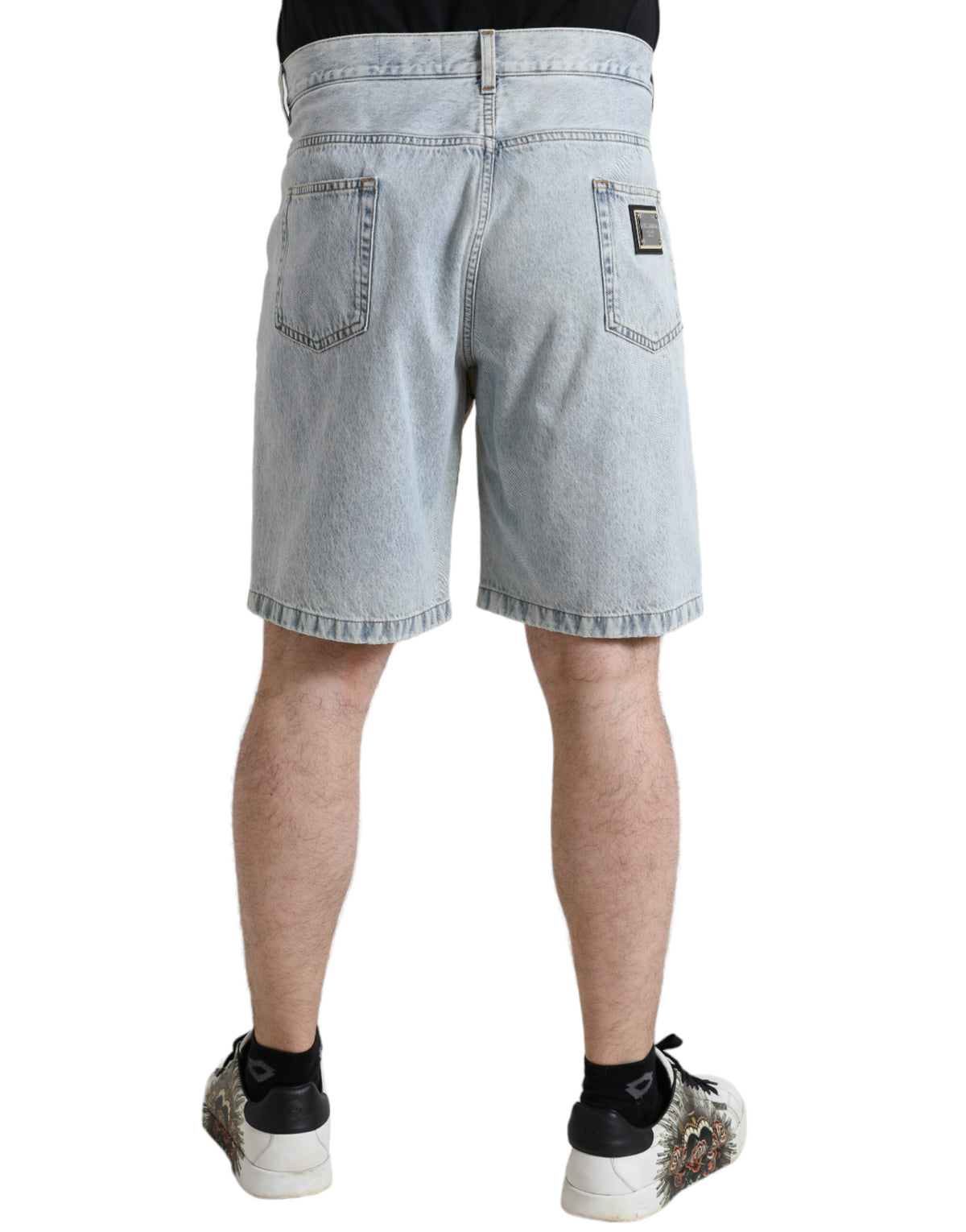 Shorts en jean à imprimé floral multicolore de Dolce &amp; Gabbana