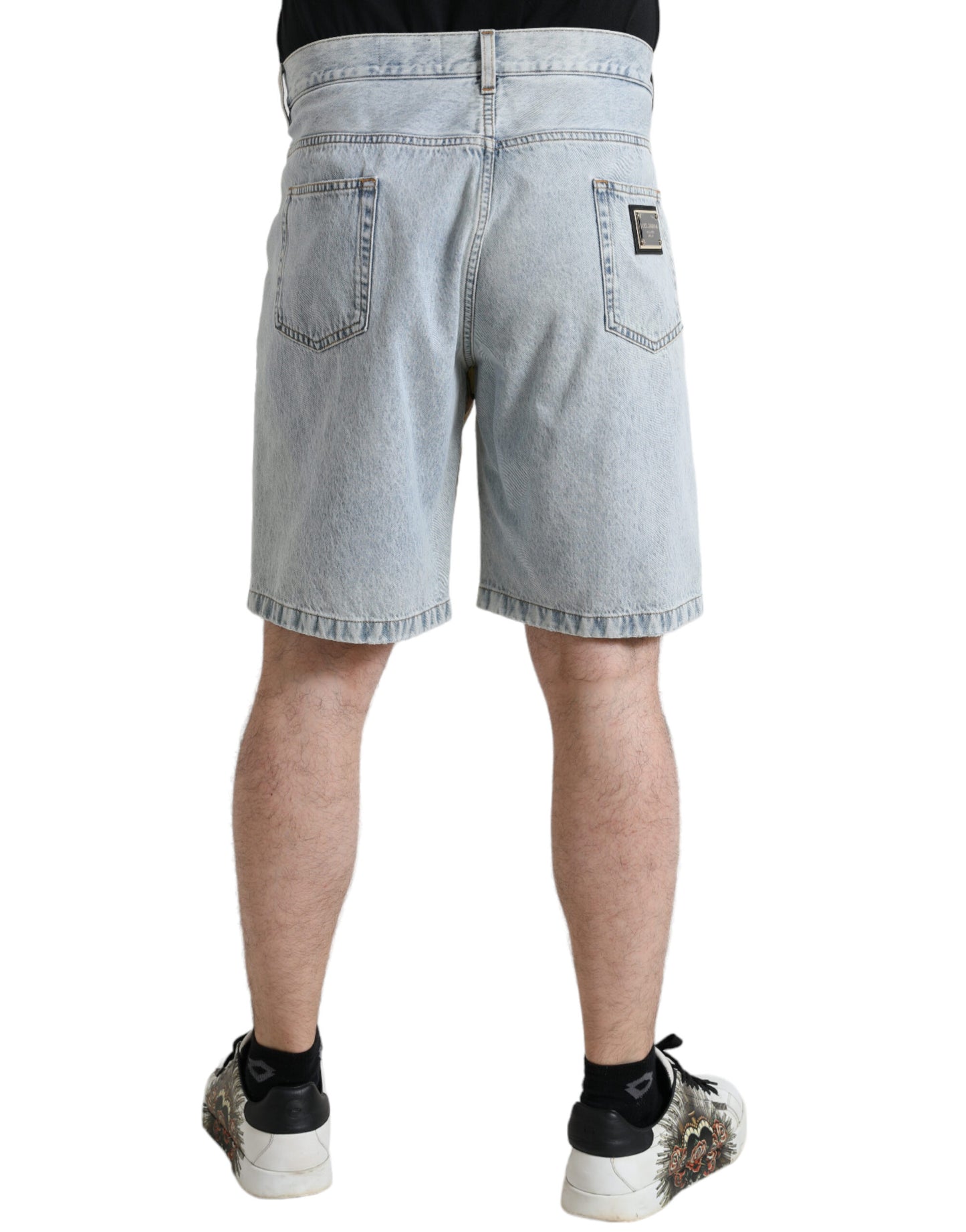 Shorts en jean à imprimé floral multicolore de Dolce &amp; Gabbana