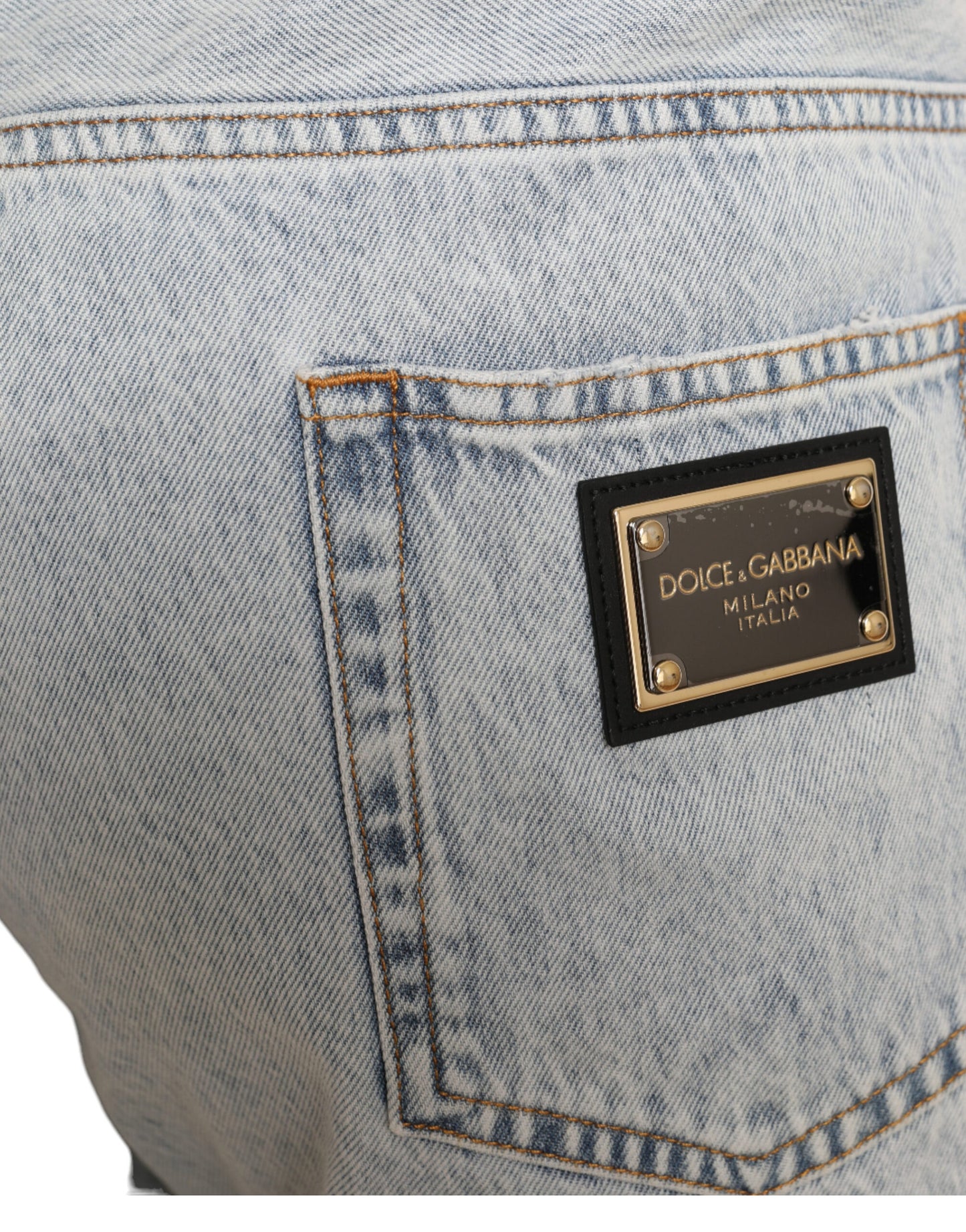 Shorts en jean à imprimé floral multicolore de Dolce &amp; Gabbana