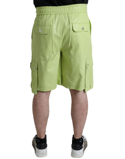 Short cargo bermuda en coton vert clair Dolce &amp; Gabbana pour homme