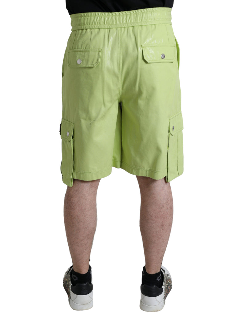 Dolce &amp; Gabbana Lichtgroene Katoenen Bermuda Cargo Broekje voor Heren
