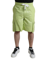 Short cargo bermuda en coton vert clair Dolce &amp; Gabbana pour homme