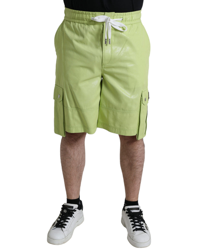 Dolce &amp; Gabbana Lichtgroene Katoenen Bermuda Cargo Broekje voor Heren